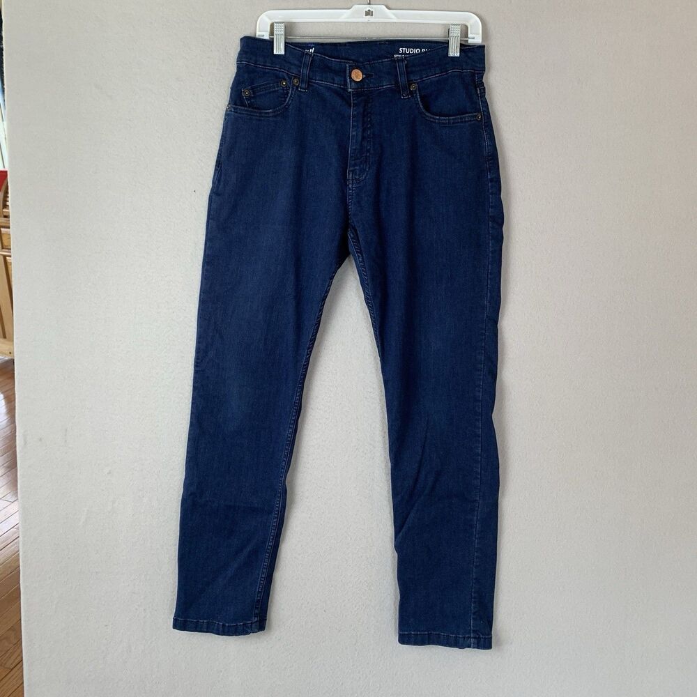 Mugsy Jeans Mens 33x30 (31x29) Studio Blues Slim Straight Denim Preppy Office